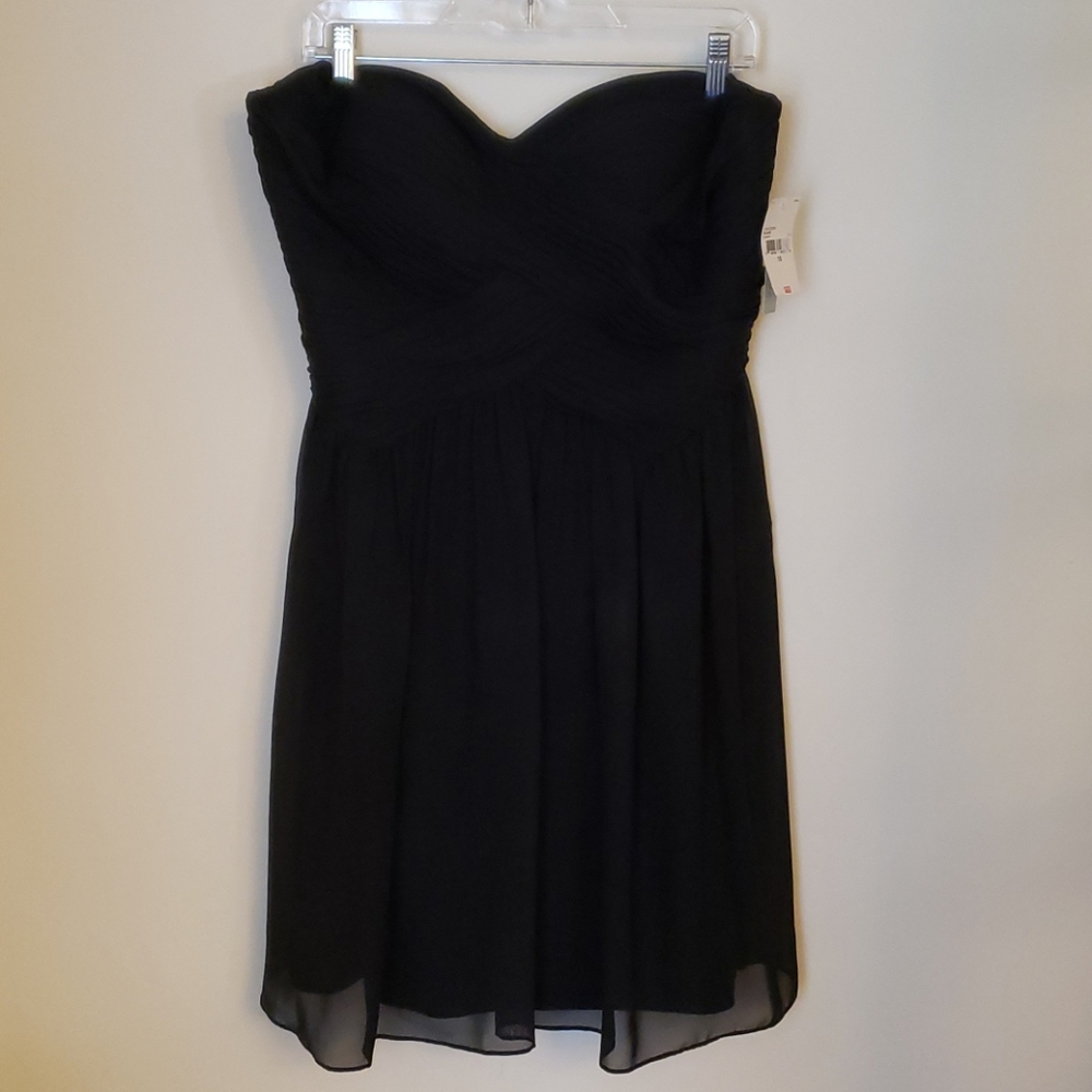 Womens Strapless Black Dress